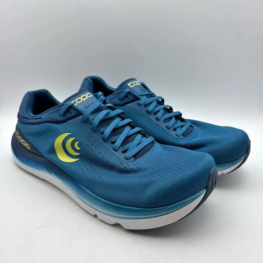 Topo Athletic Mens Magnifly 5 Running Sneakers US 12.5 D Blue Green Athletic EUC